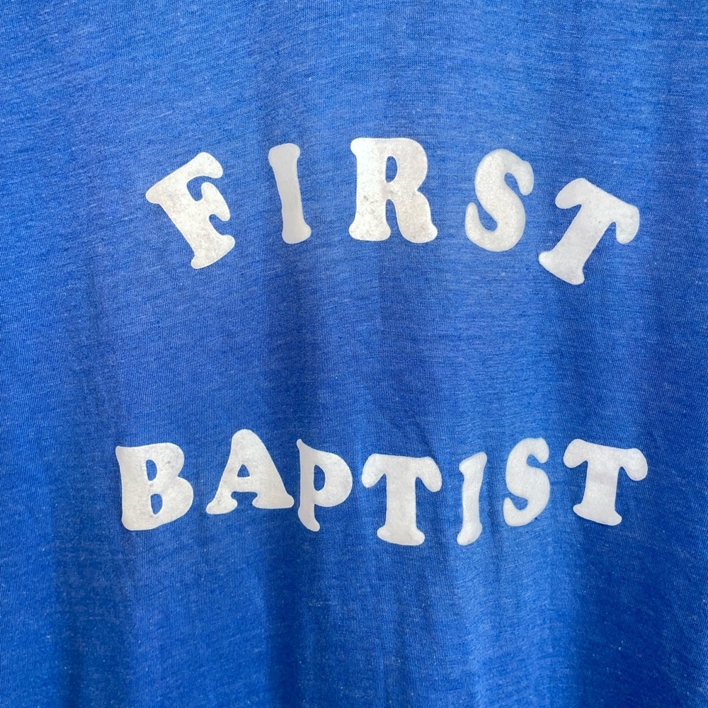 Vintage 80s first Baptist T-shirt, screen stars size large - Picture 2 of 4